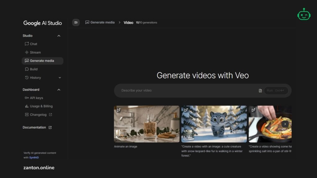 Veo3 in Google AI Studio